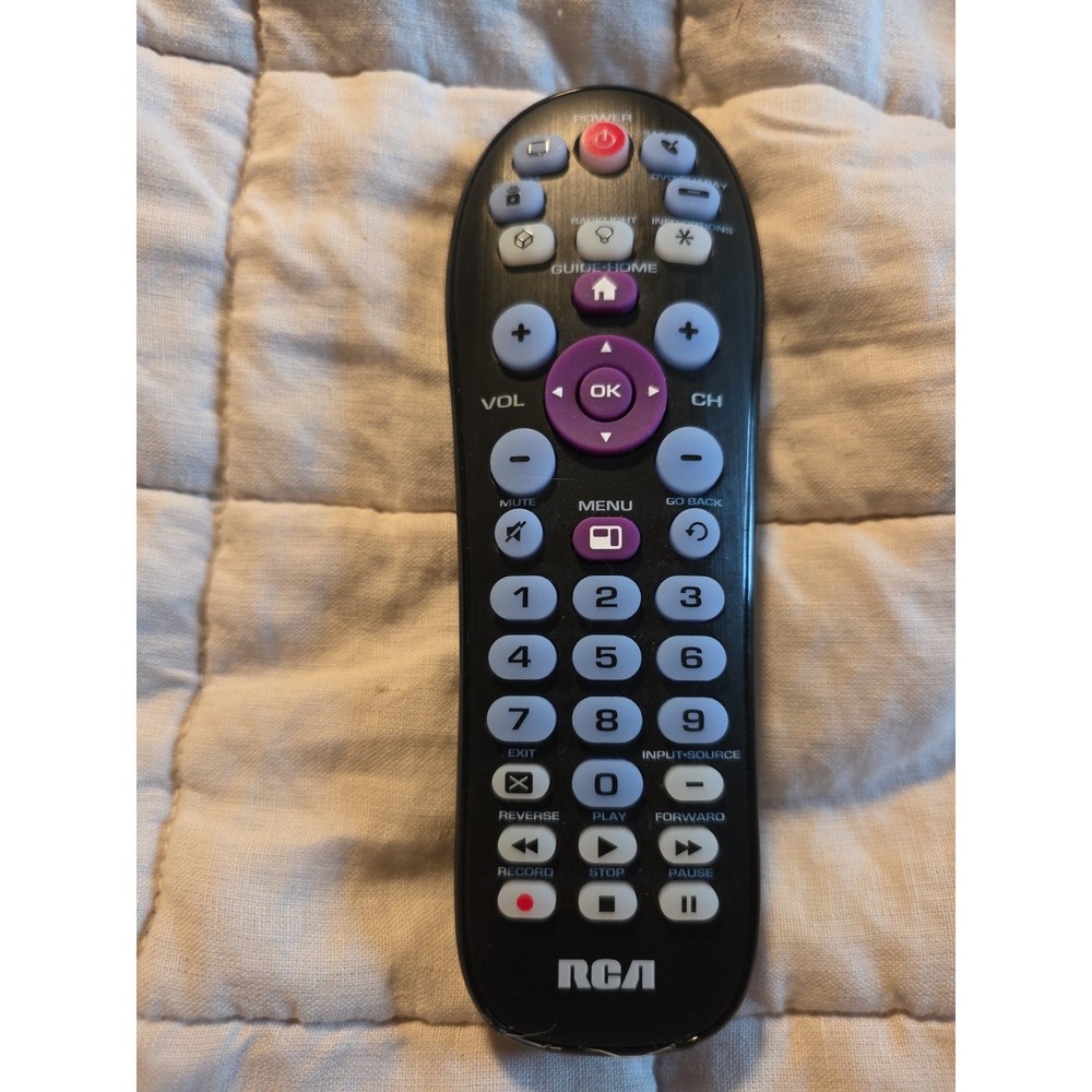 RCA 4-Device Universal Remote Control RCR414BHE Streaming Compatible DVD Blu-Ray